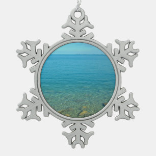 Ornement Flocon De Neige Eaux bleues vertes des Bermudes