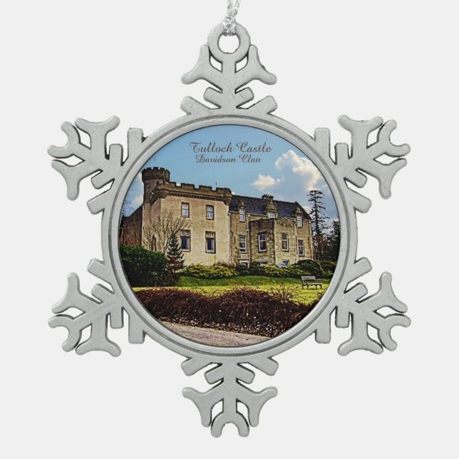 Ornement Flocon De Neige Écossais Davidson Clan Tulloch Castle Xmas (Devant)