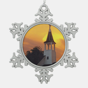 Ornement Flocon De Neige Église de pays
