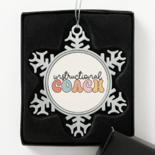 Ornement Flocon De Neige Entraîneur pédagogique Entraîneur éducatif Retro