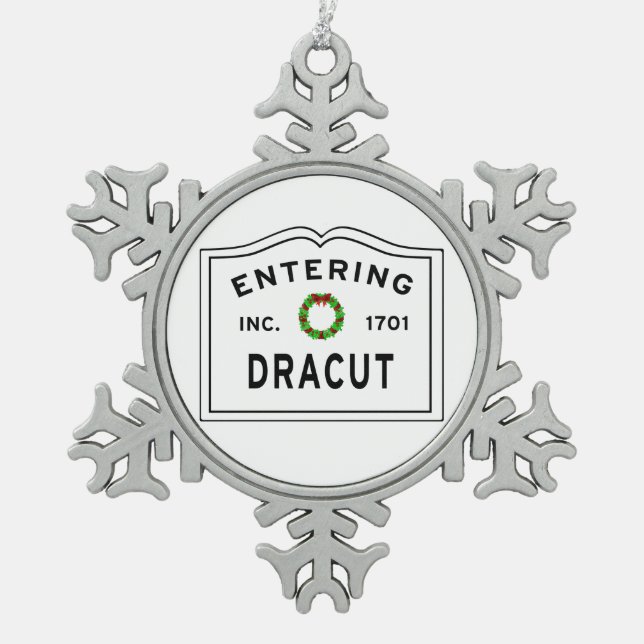 Ornement Flocon De Neige Entrée Dracut Massachusett (Devant)