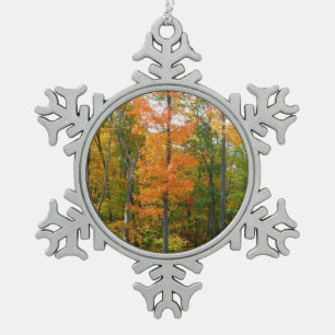 Ornement Flocon De Neige Érables en automne Photographie de la nature