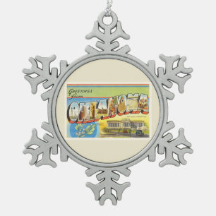 Ornement Flocon De Neige État souvenir CORRECT de Vintage voyage de