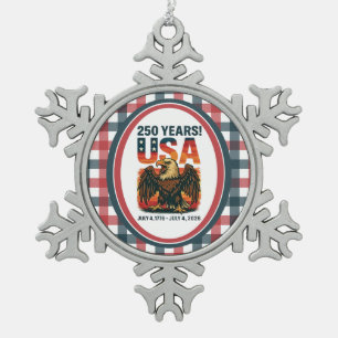 Ornement Flocon De Neige États-Unis 250 ans – Aigle américain patriotique 4