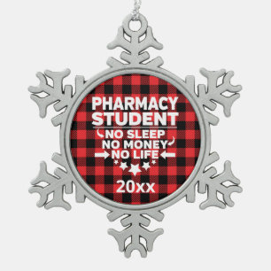 Ornement Flocon De Neige Étudiant en pharmacie Pas de sommeil Argent Vie Ro