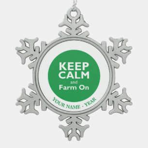 Ornement Flocon De Neige Ferme dessus