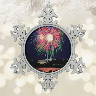 Ornement Flocon De Neige Feux d'artifice