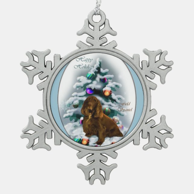 Ornement Flocon De Neige Field Spaniel Christmas (Devant)