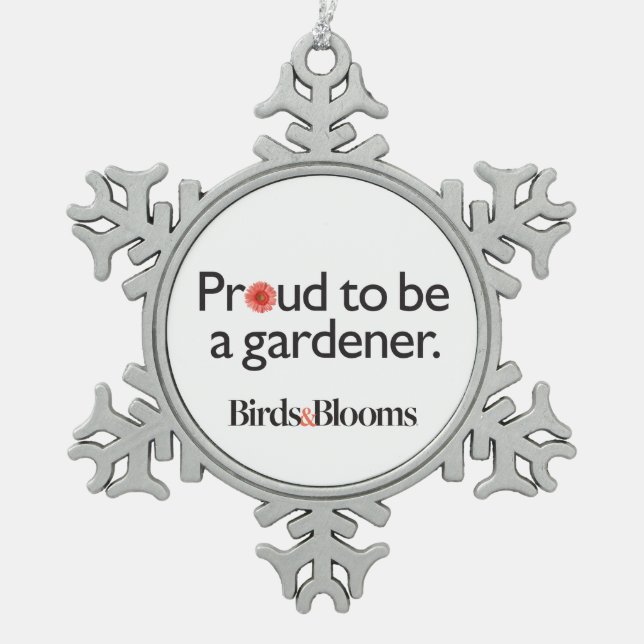 Ornement Flocon De Neige Fier d'être un jardinier (Devant)