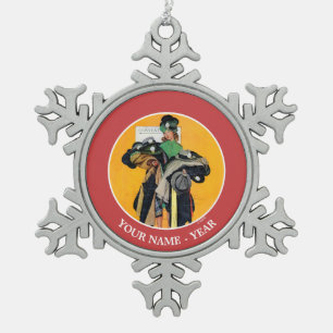 Ornement Flocon De Neige Fille de Hatcheck