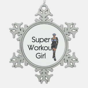 Ornement Flocon De Neige Fille superbe SUPÉRIEURE de séance d'entraînement