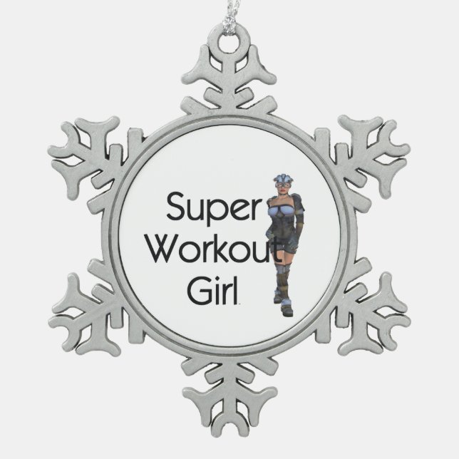 Ornement Flocon De Neige Fille superbe SUPÉRIEURE de séance d'entraînement (Devant)