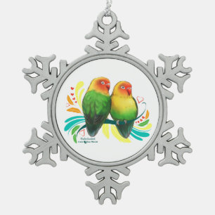 Ornement Flocon De Neige Fischer Lovebirds