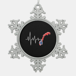 Ornement Flocon De Neige Flag norvégien