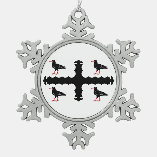 Ornement Flocon De Neige Flag of Flintshire  (Devant)
