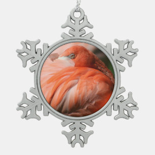 Ornement Flocon De Neige Flamant rose