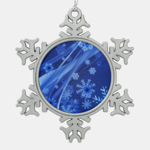 Ornement Flocon De Neige Flèches bleues