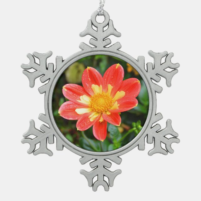 Ornement Flocon De Neige Fleur Xmas Dahlia (Devant)