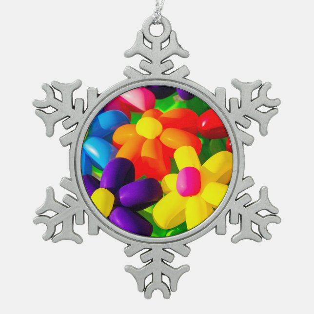 Ornement Flocon De Neige Fleurs de ballons de jouets (Devant)