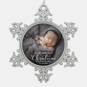Ornement Flocon De Neige Flocon de neige pour le premier Noël de bébé