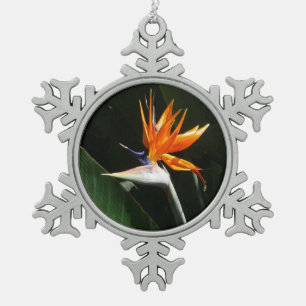 Ornement Flocon De Neige Flower tropical orange paradise