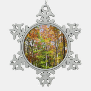 Ornement Flocon De Neige Forêt d'automne II Photographie de paysage automna