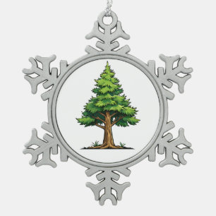 Ornement Flocon De Neige Forêt de feuillus persistants