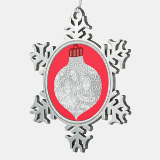 Ornement Flocon De Neige Forme d'ampoule pour le rouge photo