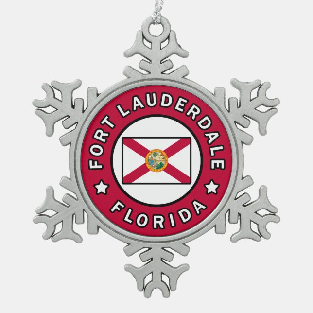 Ornement Flocon De Neige Fort Lauderdale Floride (Devant)