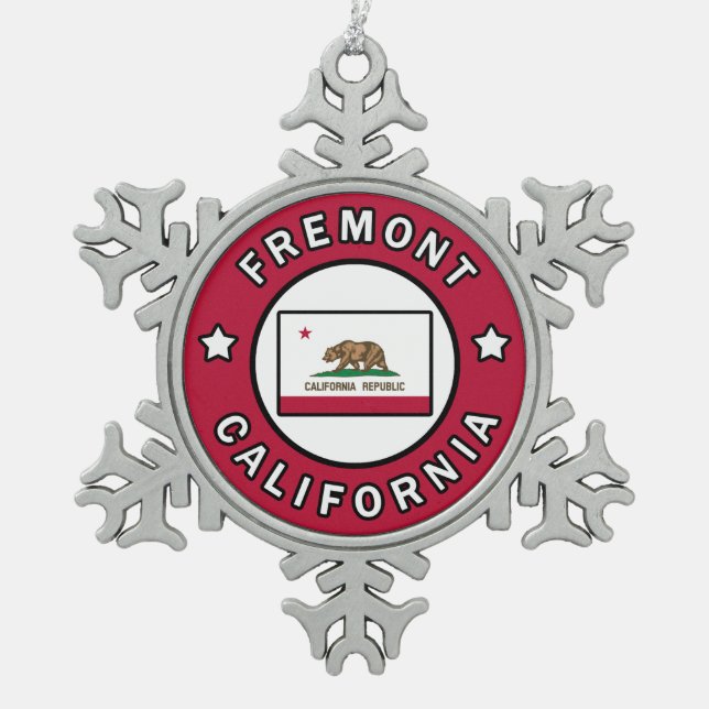Ornement Flocon De Neige Fremont California (Devant)