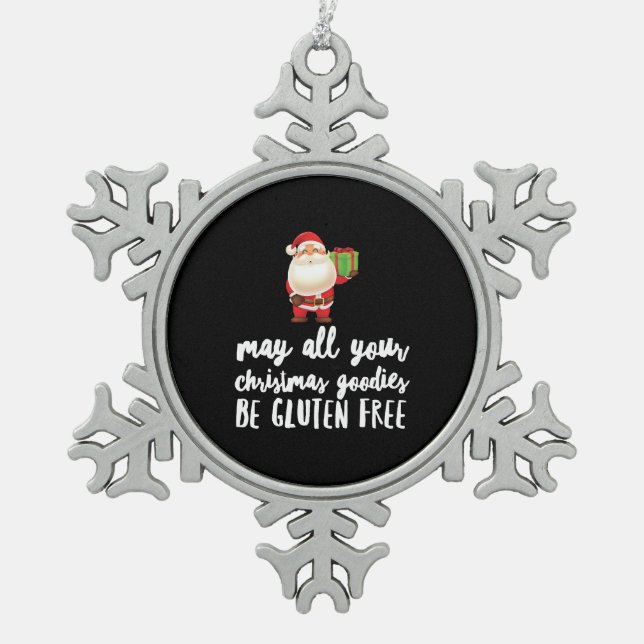 Ornement Flocon De Neige Funny Christma Gluten Free (Devant)
