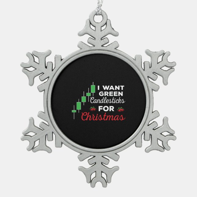 Ornement Flocon De Neige Funny Christmas Stock Market (Devant)