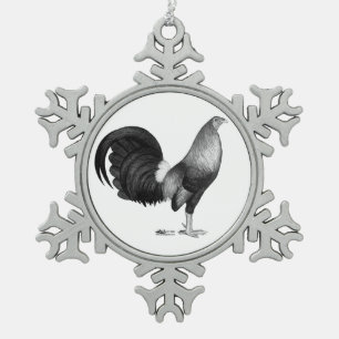 Ornement Flocon De Neige Gamecock Red Hatch