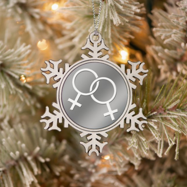 Ornement Flocon De Neige gay pride Ornament Personnalisé Dons d'Amour Lesbi (Arbre)