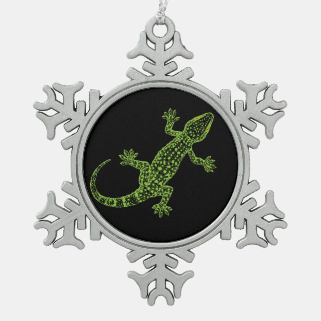 Ornement Flocon De Neige Gecko (Devant)