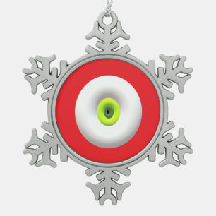 Ornement Flocon De Neige globe stylisé graphisme rouge vert blanc très mode