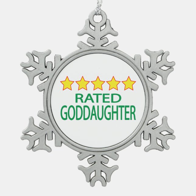 Ornement Flocon De Neige Godgirl cinq étoiles (Devant)