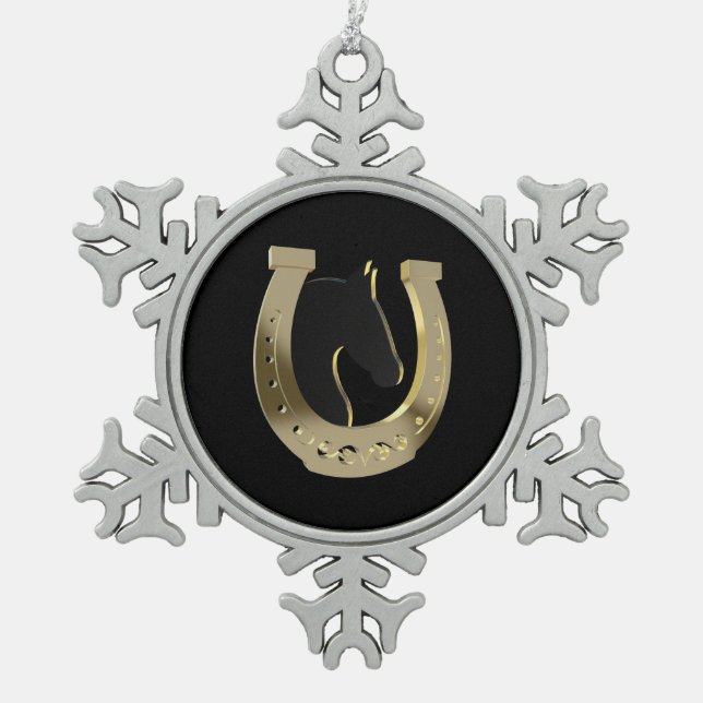 Ornement Flocon De Neige Golden horseshoe (Devant)