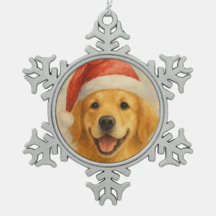 Ornement Flocon De Neige Golden Retriever