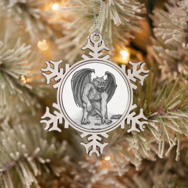 Ornement Flocon De Neige Golem Gargoyle (Arbre)