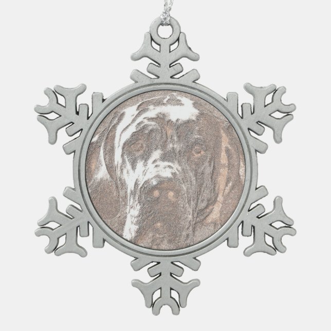 ORNEMENT FLOCON DE NEIGE GRANDS DANES (Devant)