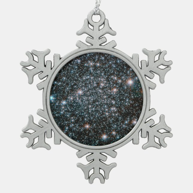 Ornement Flocon De Neige Grappe d'étoiles métalliques lourds Hubble (Devant)