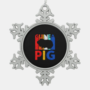 Ornement Flocon De Neige Guinea Pig - Vintage I Love My Guinea Pig
