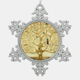 Ornement Flocon De Neige Gustav Klimt L'Arbre De Vie Art Nouveau Vintage
