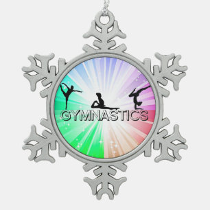 ORNEMENT FLOCON DE NEIGE GYMNASTICS "LUMIÈRES LUMINEUSES" ORNAMENT D'ARBRE 