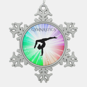 ORNEMENT FLOCON DE NEIGE GYMNASTICS "LUMIÈRES LUMINEUSES" ORNAMENT D'ARBRE 
