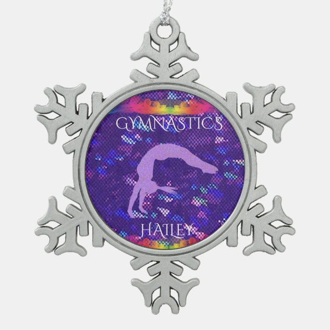 Ornement Flocon De Neige "GYMNASTICS" SNOWFLAKE ORNAMENT avec nom personnal (Devant)
