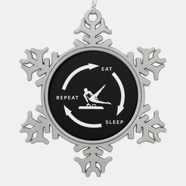 Ornement Flocon De Neige Gymnastique artistique masculine Mangez le sommeil (Devant)
