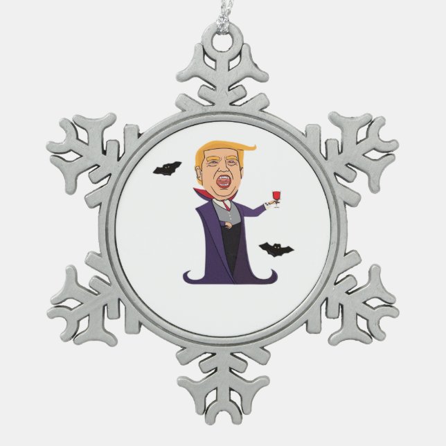 Ornement Flocon De Neige Halloween Dracula Funny (Devant)