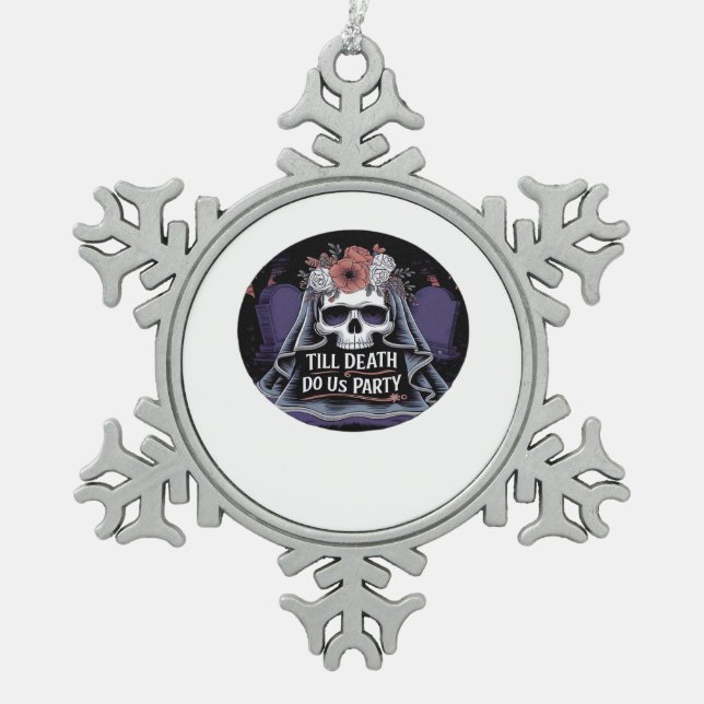 Ornement Flocon De Neige Halloween Mariage Mariage Éffrayant parti Hallowee (Devant)